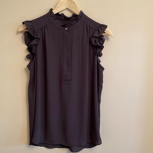 Loft Slate Grey Sleeveless Shirt